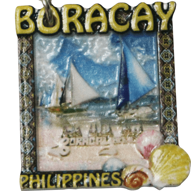 Boracay長灘島海上帆船貝殼阿鹿小站紀念吊飾
